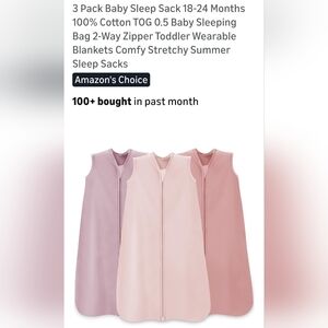 3 Baby Sleep Sacks In Adorable Pink Tones